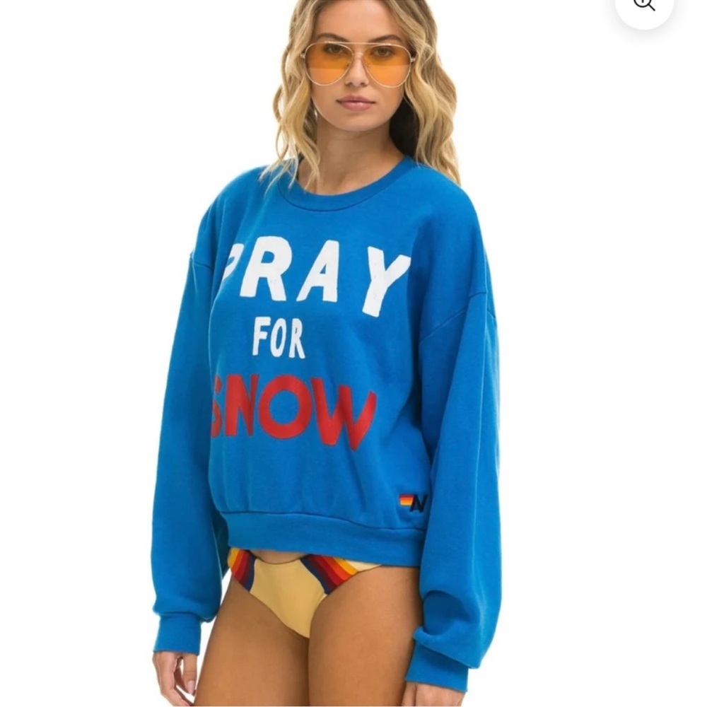 Aviator Nation Pray for Snow crew neck